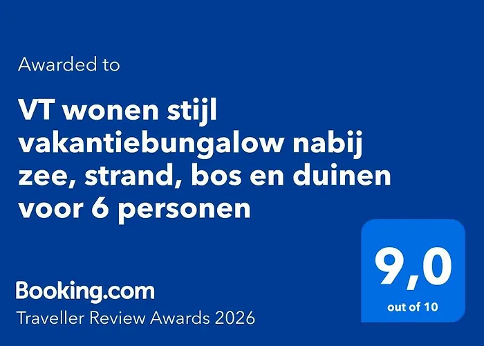 度假居 Vt Wonen Stijl Vakantiebungalow Nabij Zee, Strand, Bos En Duinen Voor 6 Personen